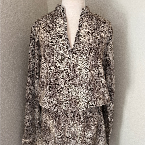 Cals Boutique Animal Print Long Sleeve Dress - Picture 2 of 8